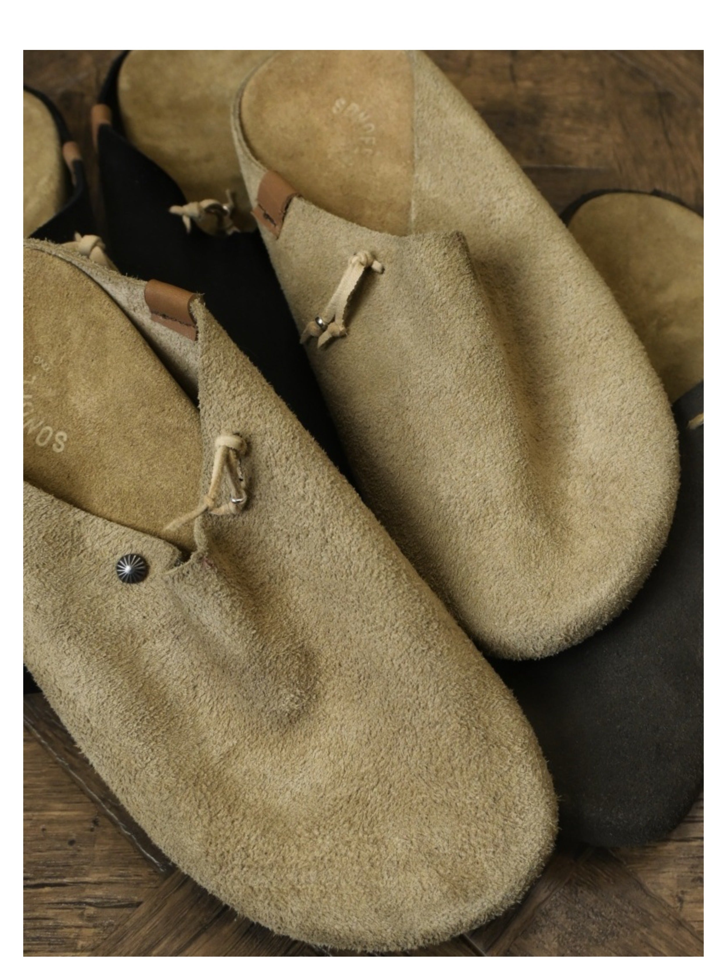 Sonofloong Retro Genuine Leather Mules - Silver Buckle Thick-Soled Cork Birkenstock Style