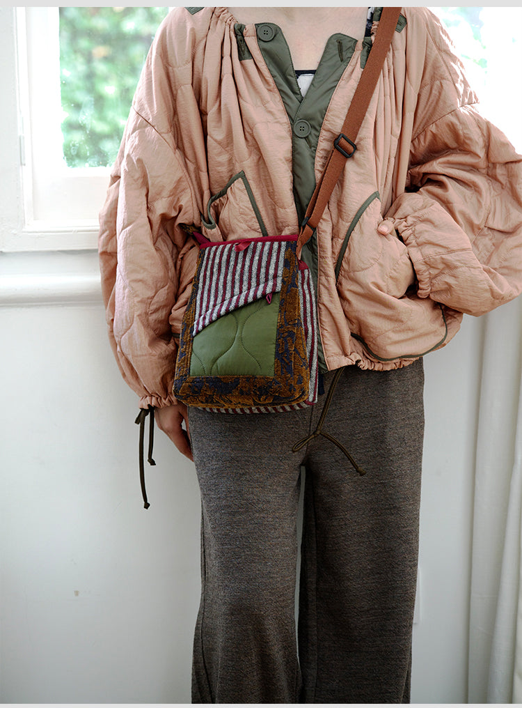 Original 2024 Autumn Winter New Wool Lightweight Crossbody Phone Bag Retro Niche Mini Bag