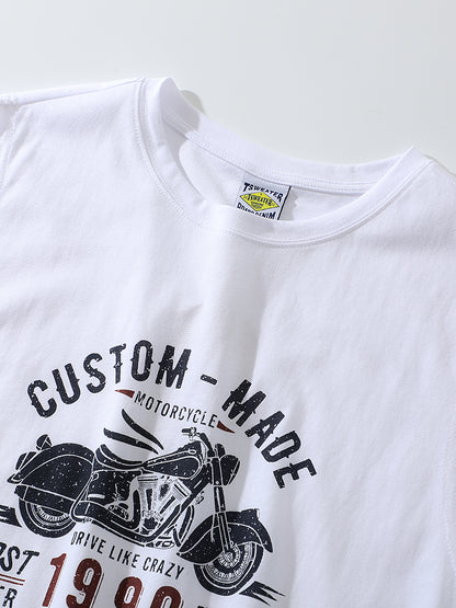 American-Retro Washed 100% Cotton Printed Sleeveless Vest – Trendy Summer Sports Casual Tee