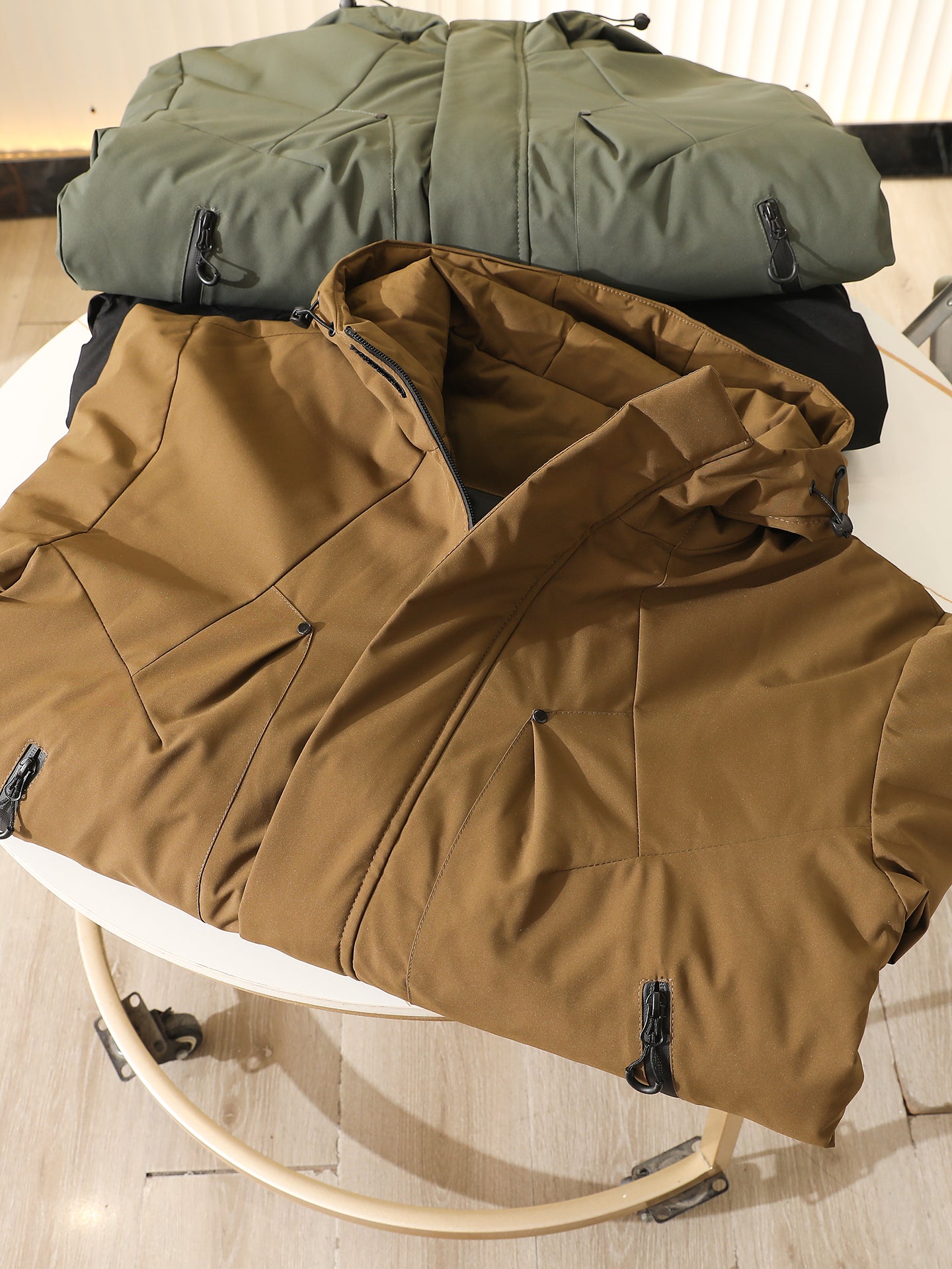 Men's Plus Size Euro-American Style Winter Jacket - Windproof Waterproof Hooded Thickened Cotton Coat