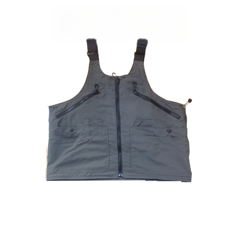 Unisex American Retro Multi-Pocket Vest – Functional Workwear with Convertible Backpack Design