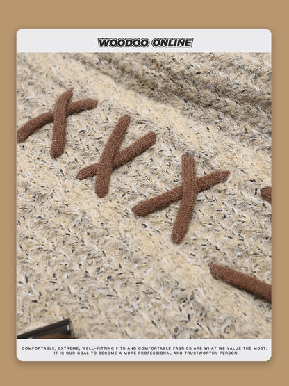 Retro Rabbit-Ear Braided Hooded Sweater – Woodoo National-Trend Unisex Knit