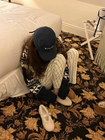 Hand‑Knitted Thick‑Yarn Loose Pullover Sweater – Lazy Style 2025 Autumn (Women)