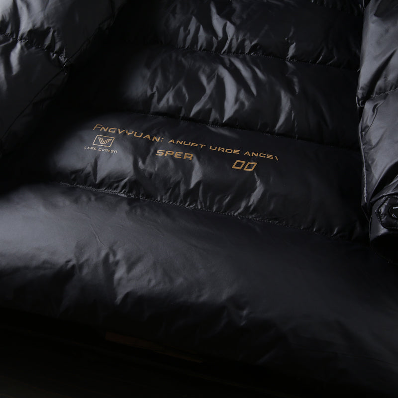 Men's Plus Size Export Overstock Down Jacket - Thickened High-Puff Hooded Mid-Length Cold-Resistant Coat