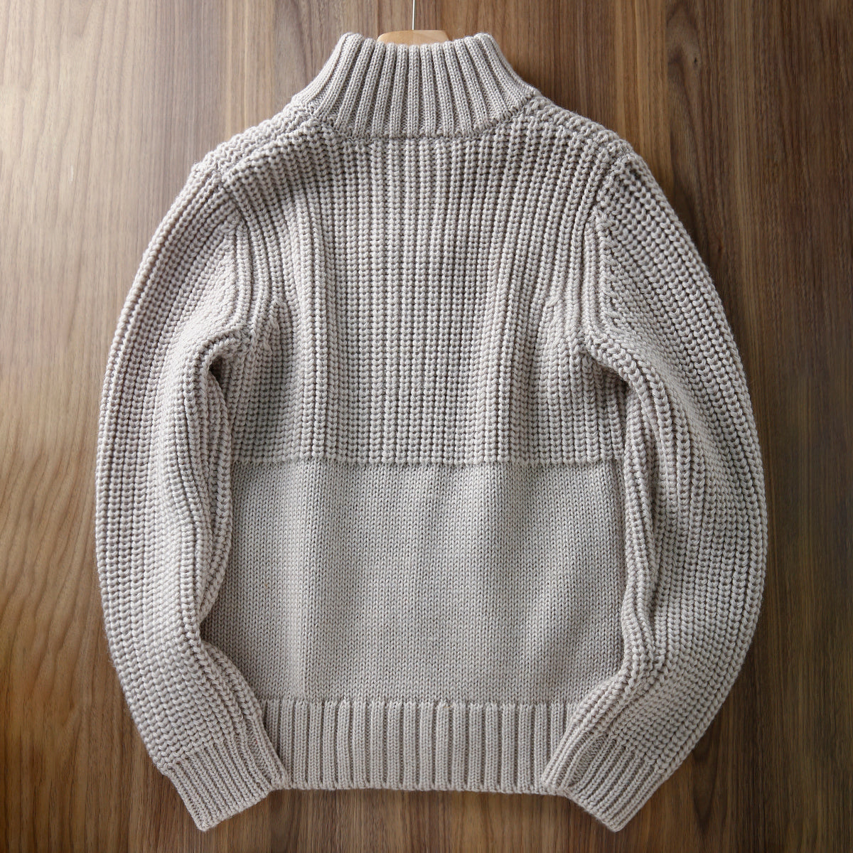 Italian Pure Wool Stand-Collar Cardigan – 100% Heavyweight Knit Sweater Jacket for Autumn/Winter