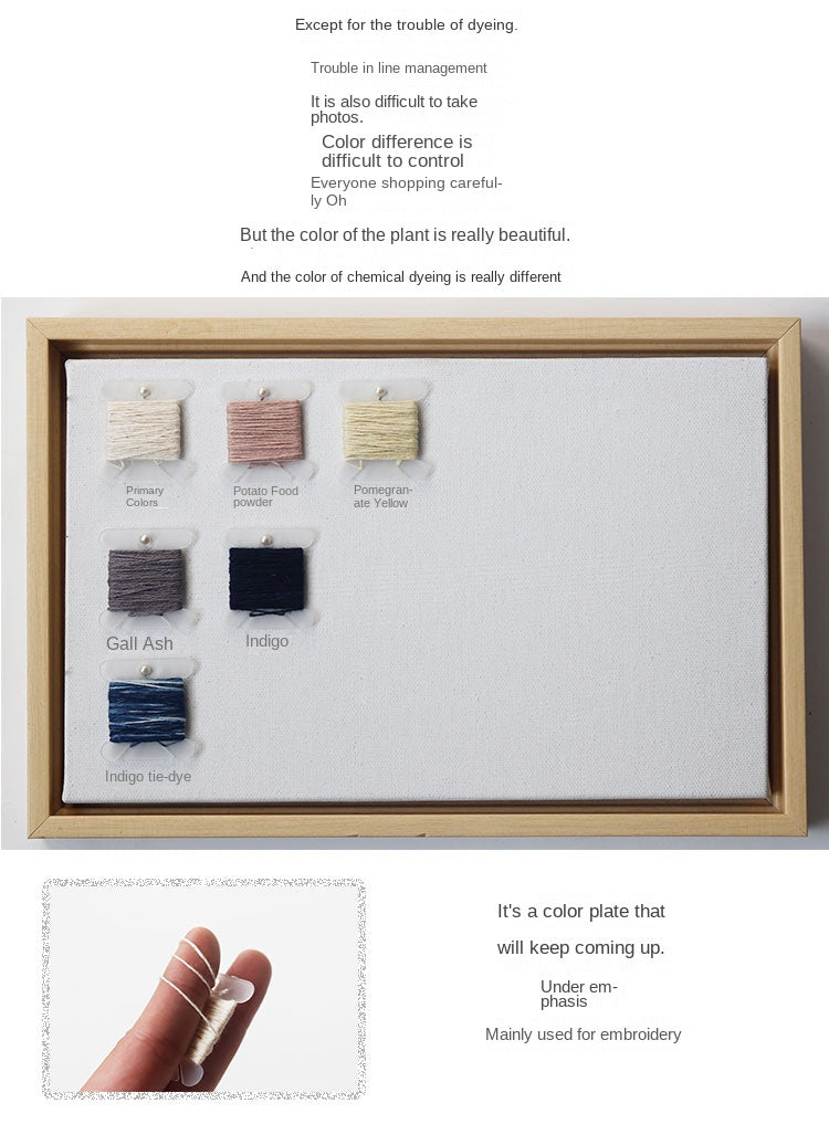 Plant Dyed Pure Cotton Embroidery Thread Handmade Tie-Dye Multicolor Patchwork Seed Bead Braided Bracelet