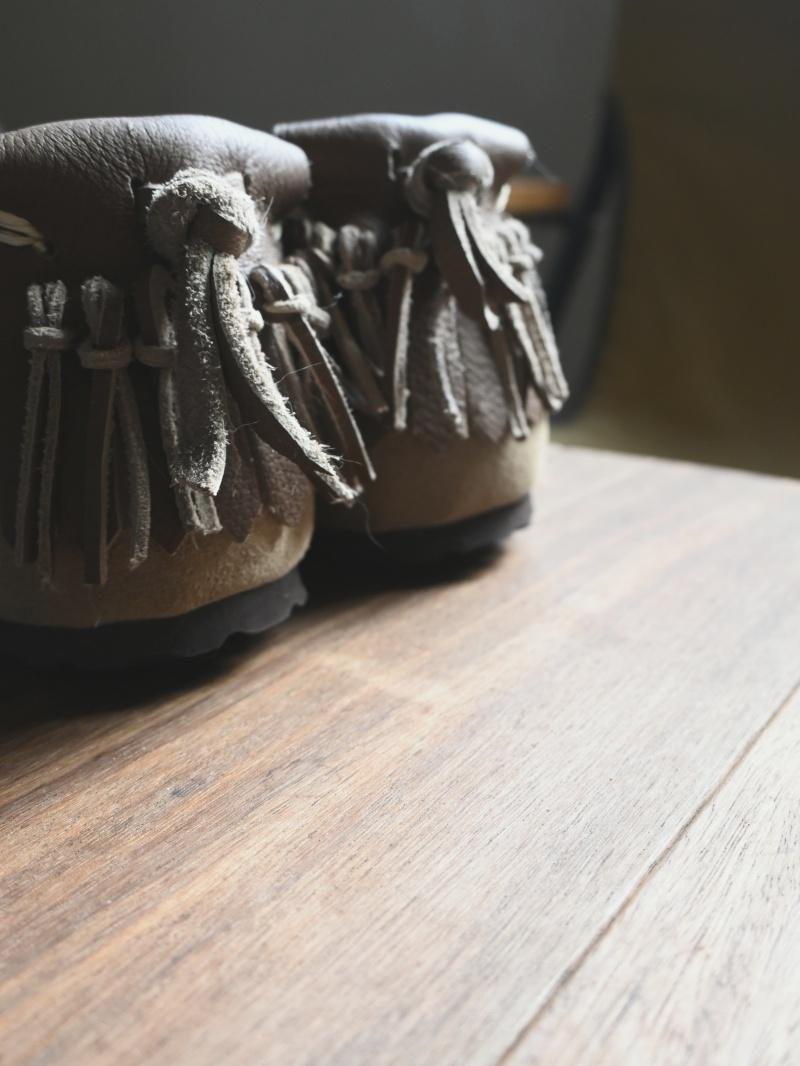 Sonofloong Vintage Genuine Leather Slippers - Deerskin Tassel Sheepskin Fur Closed-Toe Birkenstock Style