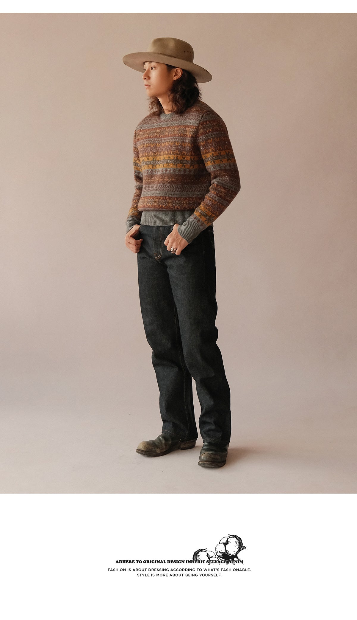 Vintage Fair Isle Wool-Blend Crewneck Sweater – British Heritage Style (Unisex)