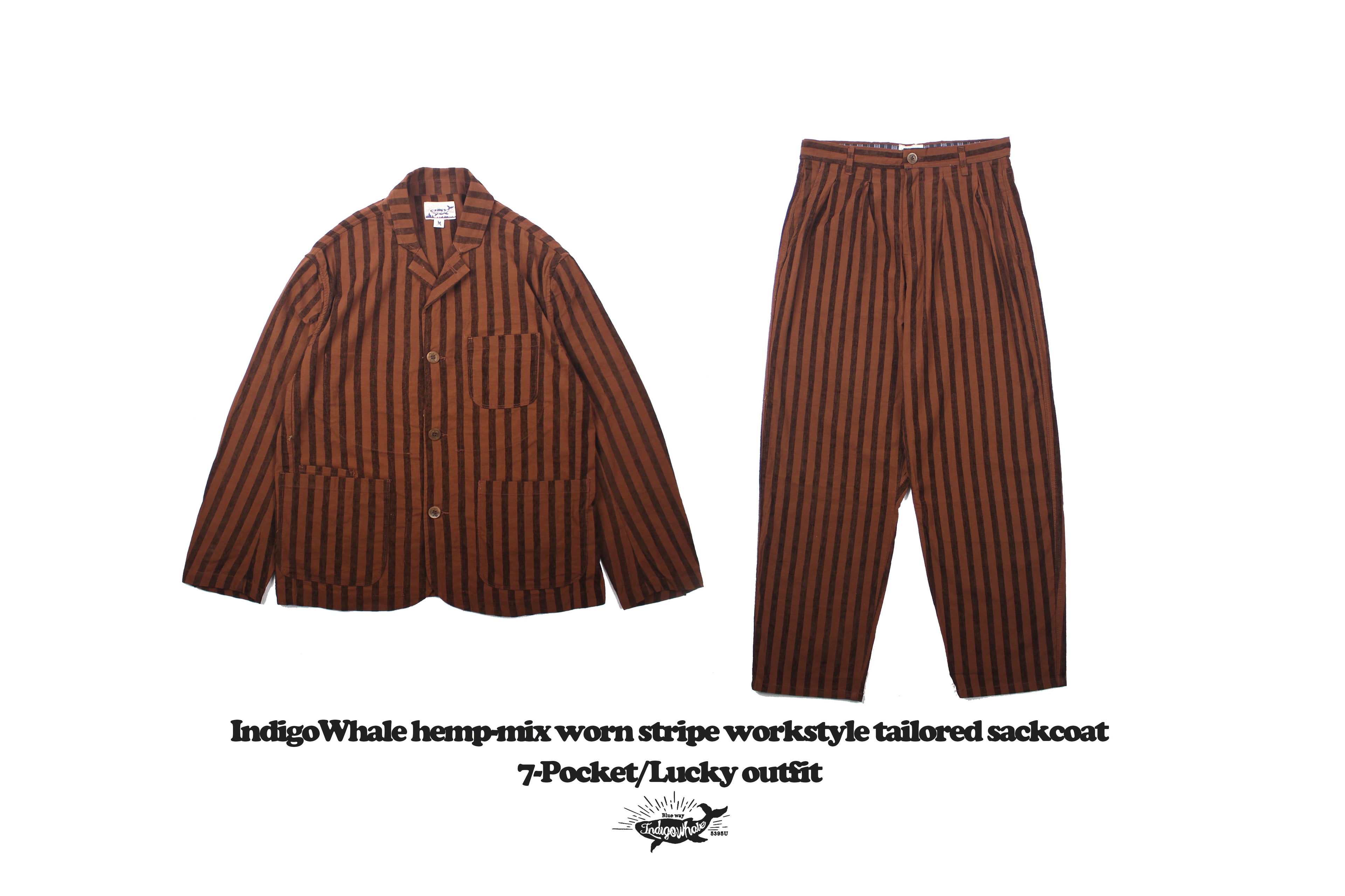 Vintage Flocked Striped Workwear Style Loose Wide-Leg Tapered High-Waist Chino Casual Pants