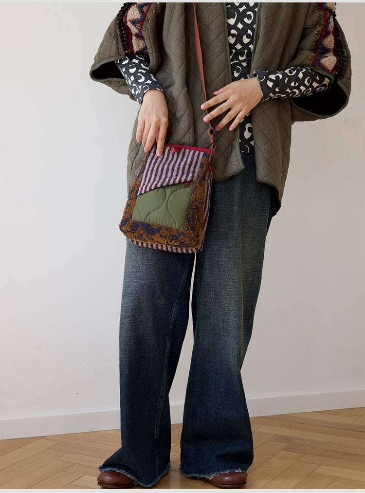 Original 2024 Autumn Winter New Wool Lightweight Crossbody Phone Bag Retro Niche Mini Bag