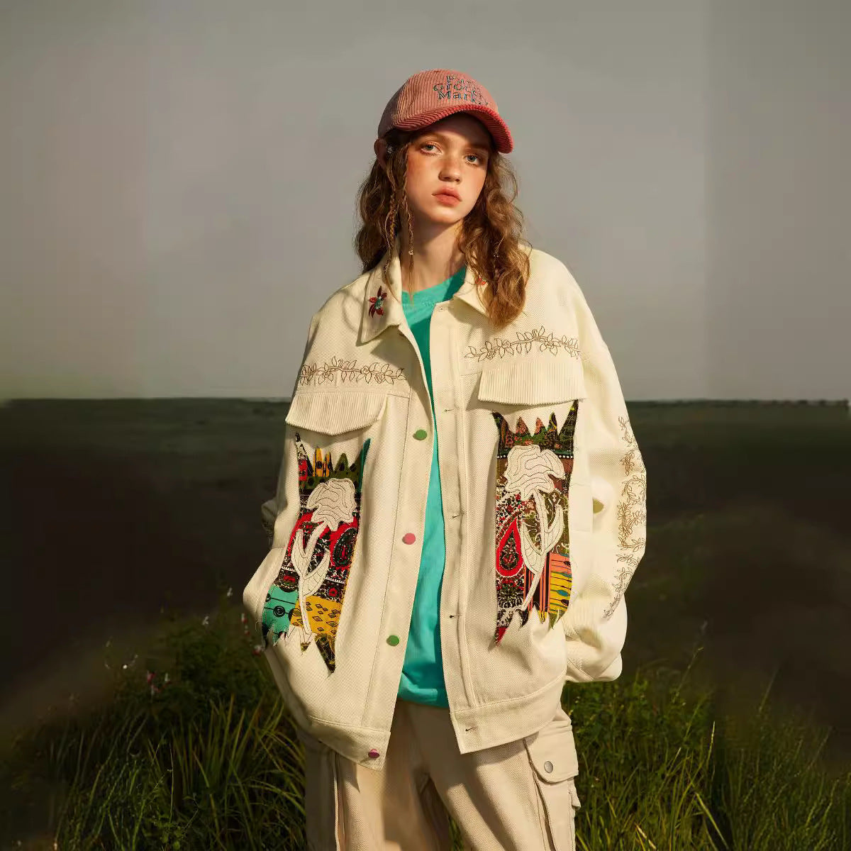 Unisex Kapital Vintage Ethnic Embroidered Jacket – Japanese Niche Design High Street Couple Outerwear