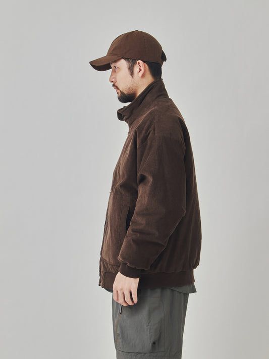 Vintage Corduroy Down Jacket - Stand Collar 85% Goose Down Coat (Men)