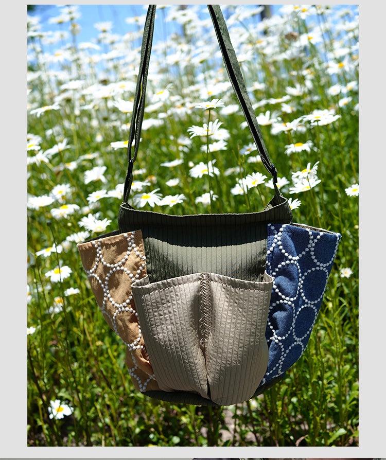 Original Patchwork Large Capacity Crossbody Bag Retro New Chinese Style Embroidered Tote Bag for Women