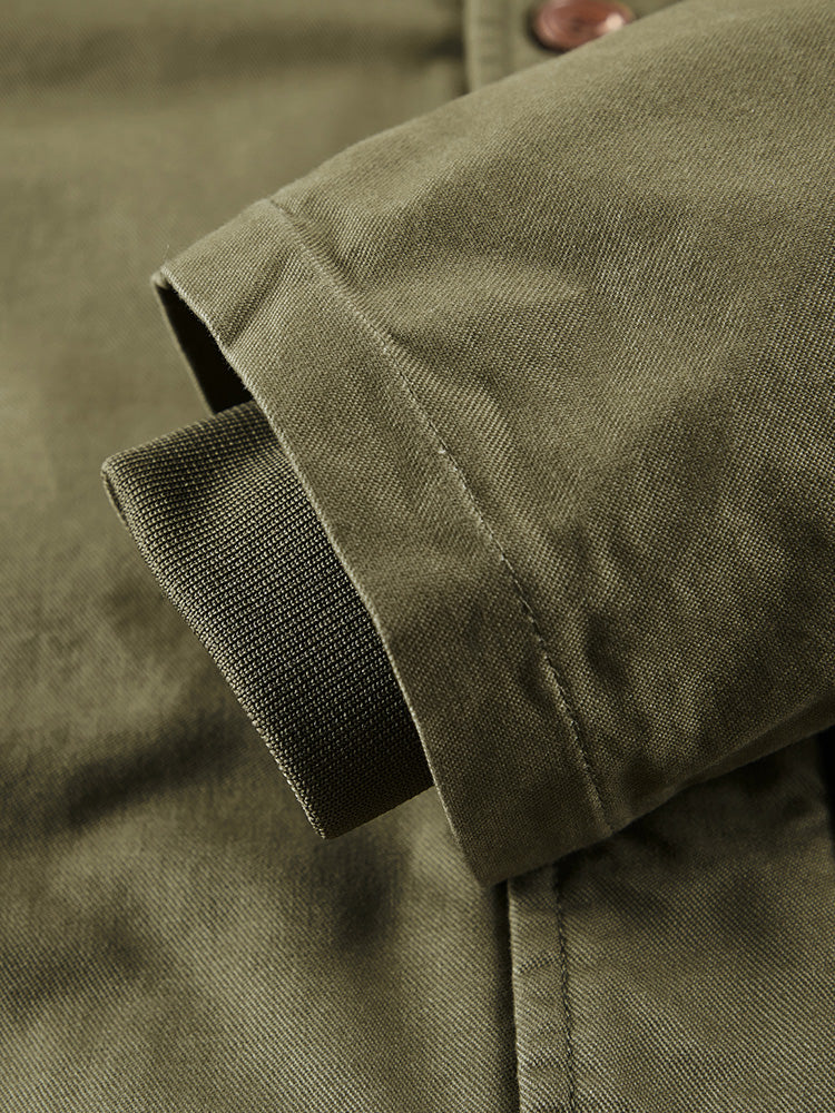 Men's Navy N1 Deck Jacket - American Workwear Lamb Wool Hooded Coat