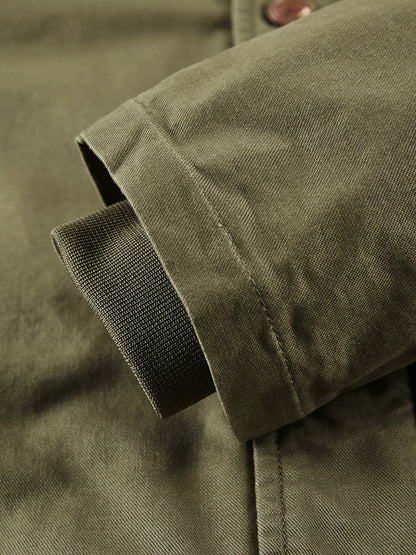 Men's Navy N1 Deck Jacket - American Workwear Lamb Wool Hooded Coat