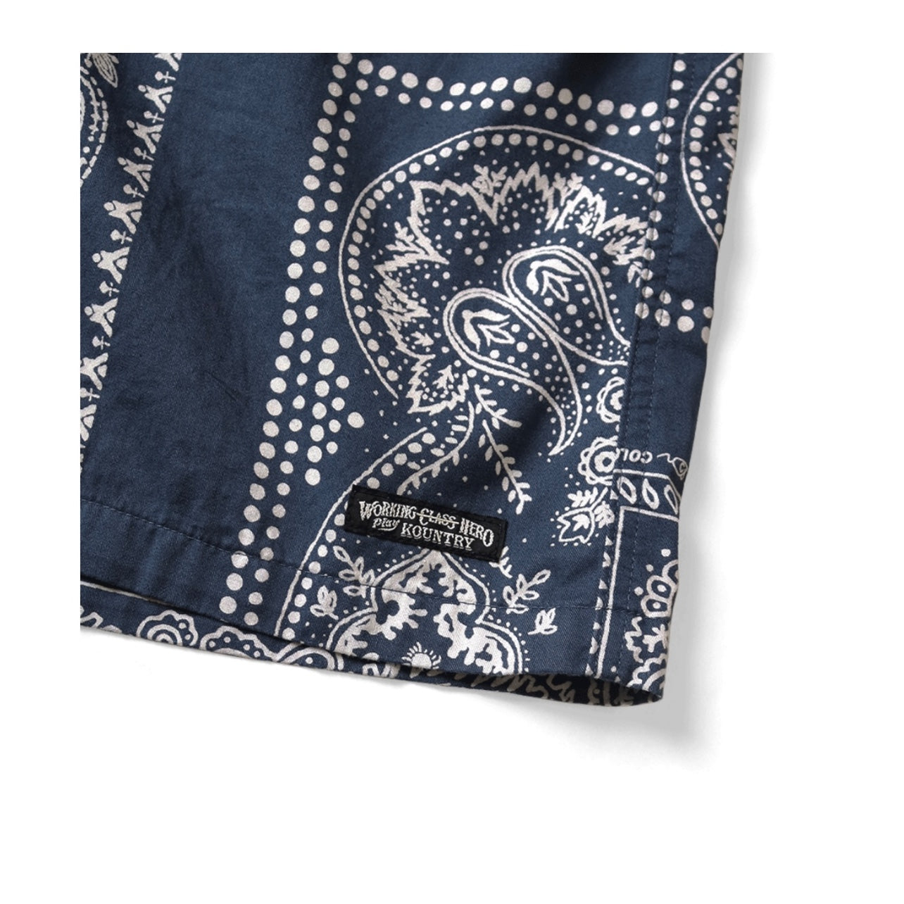 Japanese Style Casual Paisley Print Adjustable Elastic Loose Shorts