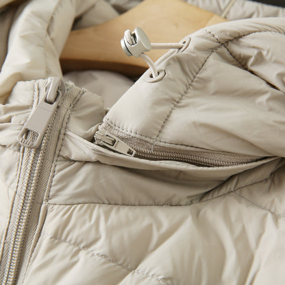 Men's Export Overstock Lightweight Hooded Down Jacket - Autumn Winter Warm Short Cold-Proof Coat