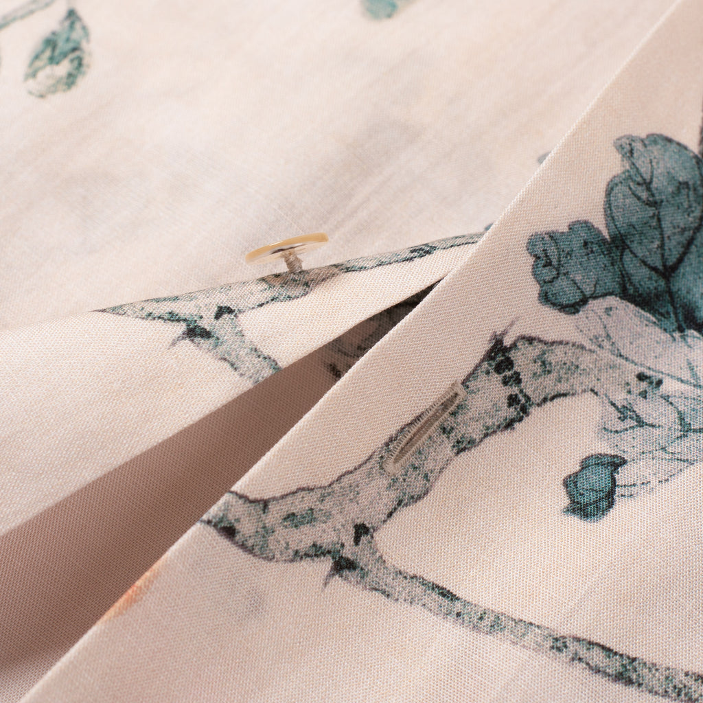 Retro Cuban-Collar Hawaiian Print Short-Sleeve Shirt – Cotton Poplin (Unisex)