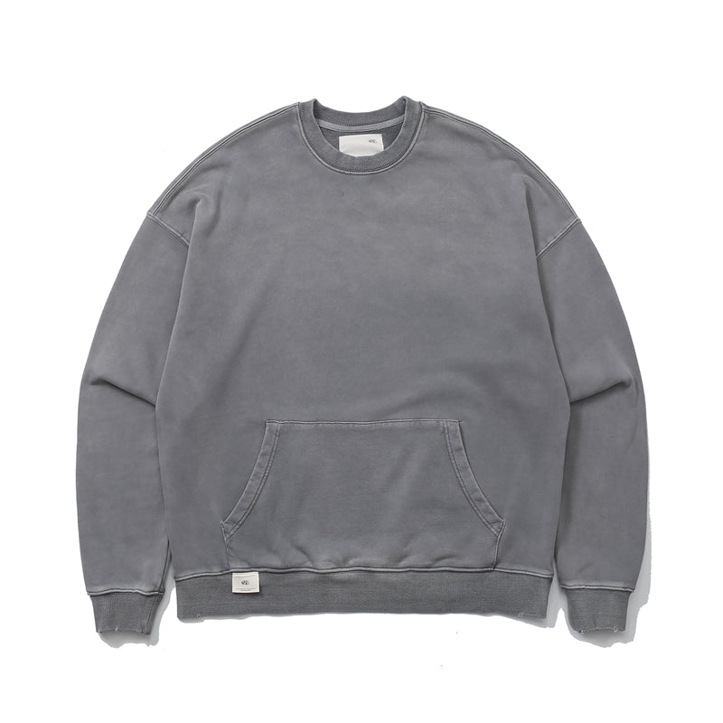 Washed Vintage Heavyweight Crewneck Sweatshirt Retro