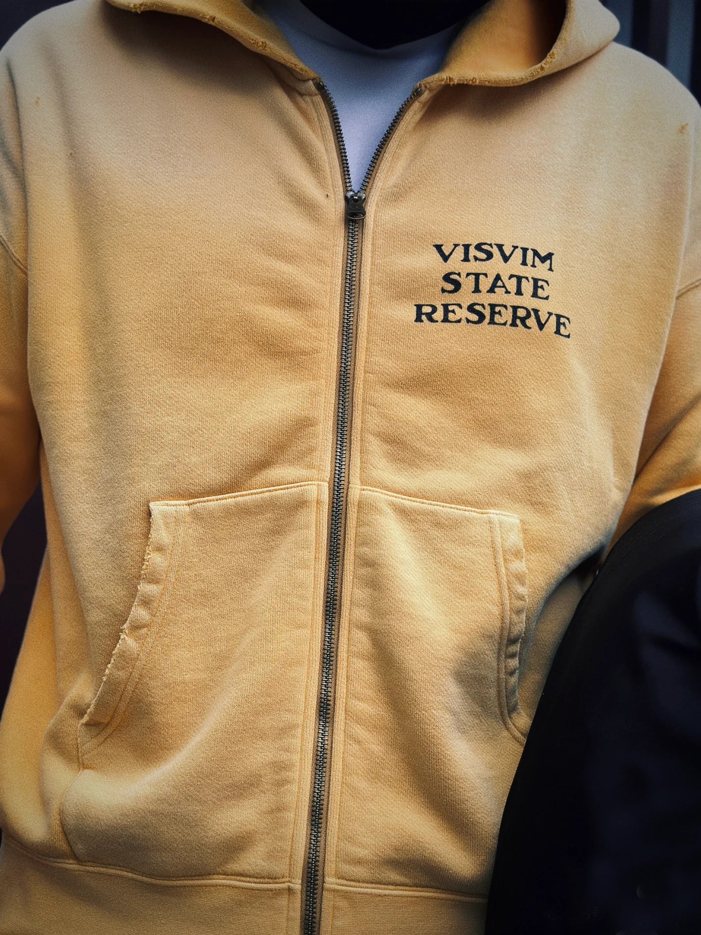 Japanese Trend All-Cotton Washed Vintage Distressed Zipper Hoodie