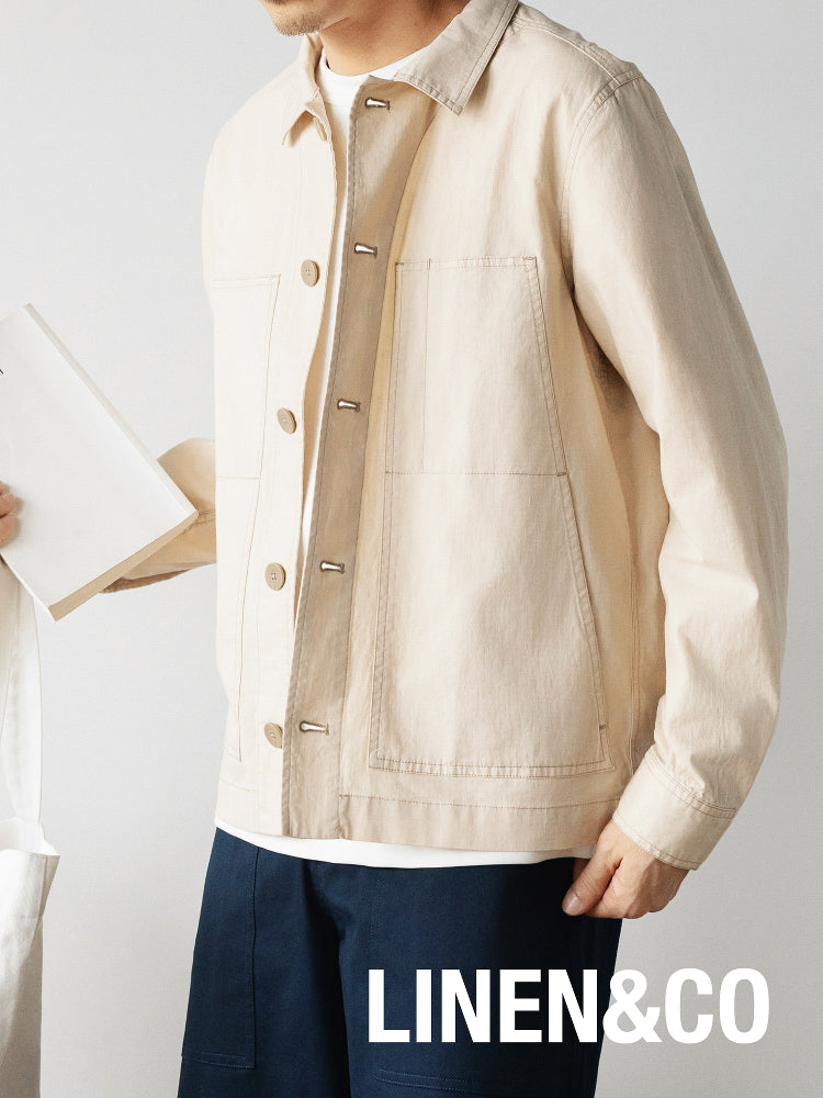 Spring Summer Autumn High-End Lightweight Commuting Quiet Luxury Linen French Minimalist Relaxed Workwear Jacket