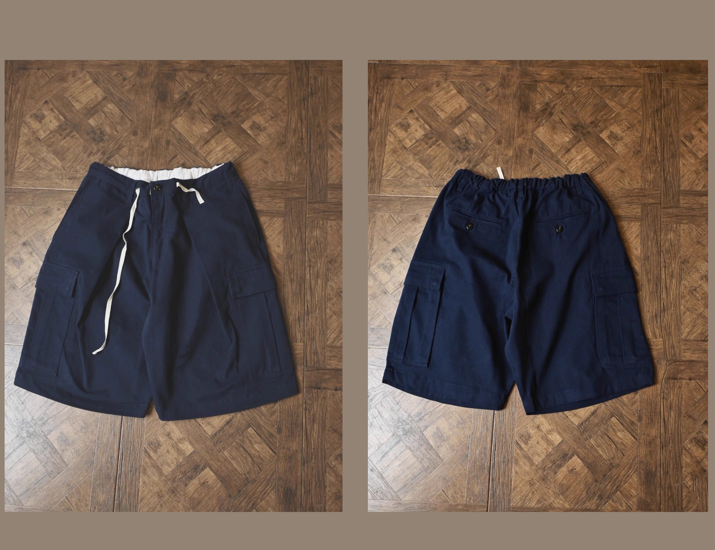 Vintage Oversized Cargo Shorts Balloon Pants A-Line Vintage Five-Point Shorts Trendy All-Cotton Japanese Style