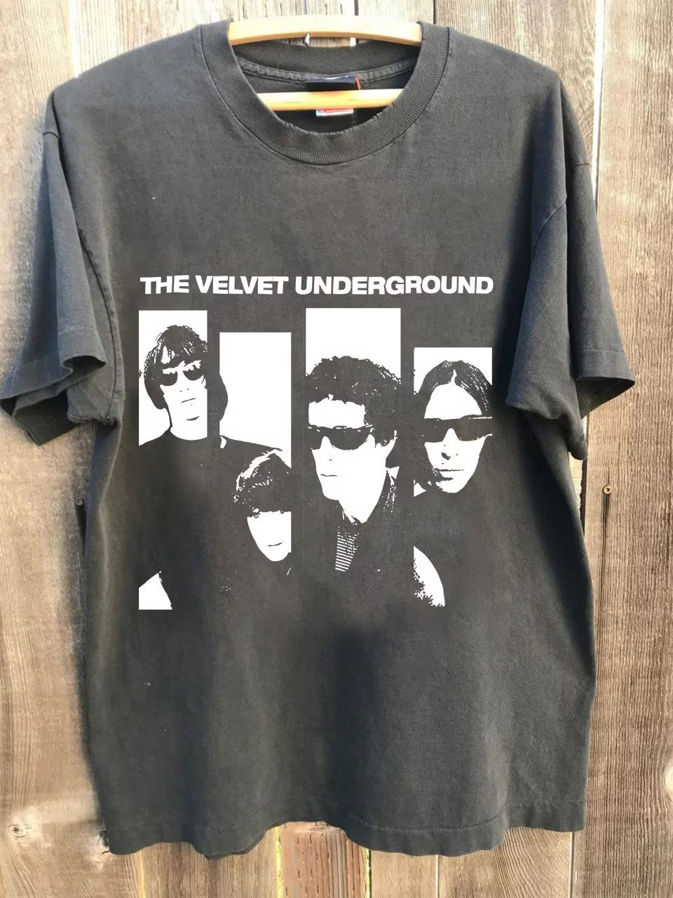 THE VELVET UNDERGROUND Rock Band Vintage Heavyweight Short Sleeve T-Shirt