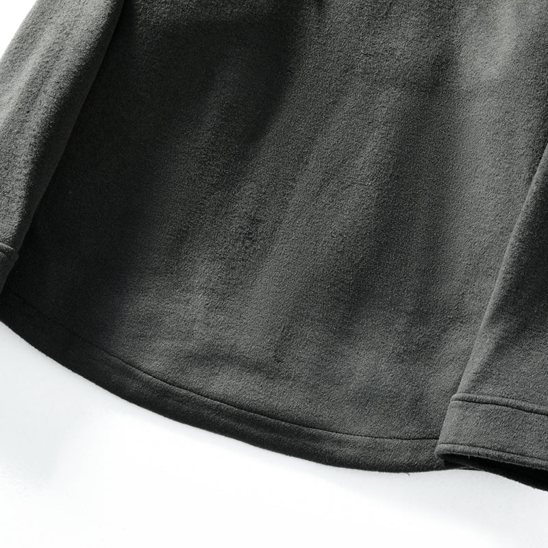 Korean Minimalist Workwear Jacket – Thickened 53% Sheep Wool, Turn-Down Collar for Autumn/Winter