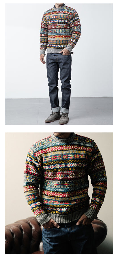 Jamiesons 130-Year Fair Isle Wool Sweater – Scottish Heritage Knit (Unisex)