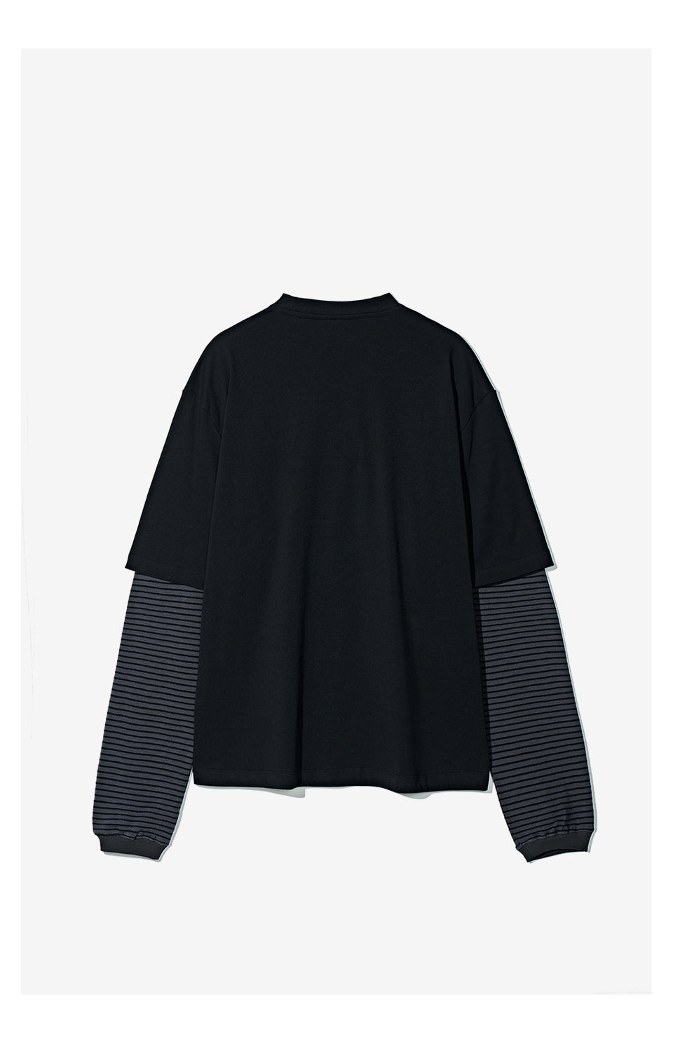 Vintage Two-Piece Look Striped Long Sleeve T-Shirt – Washed Cotton (Men)