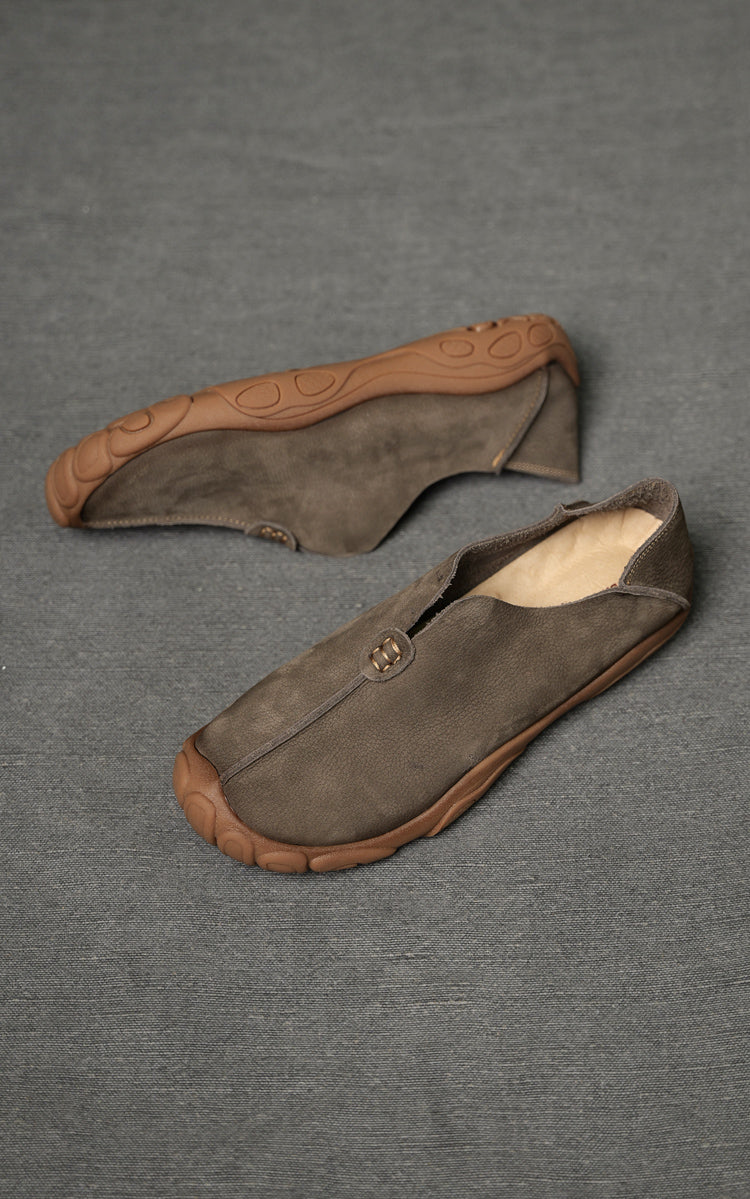 Genuine Leather Slip-On Casual Shoes for Men – Breathable Soft Sole, Lazy-Loafer Comfort