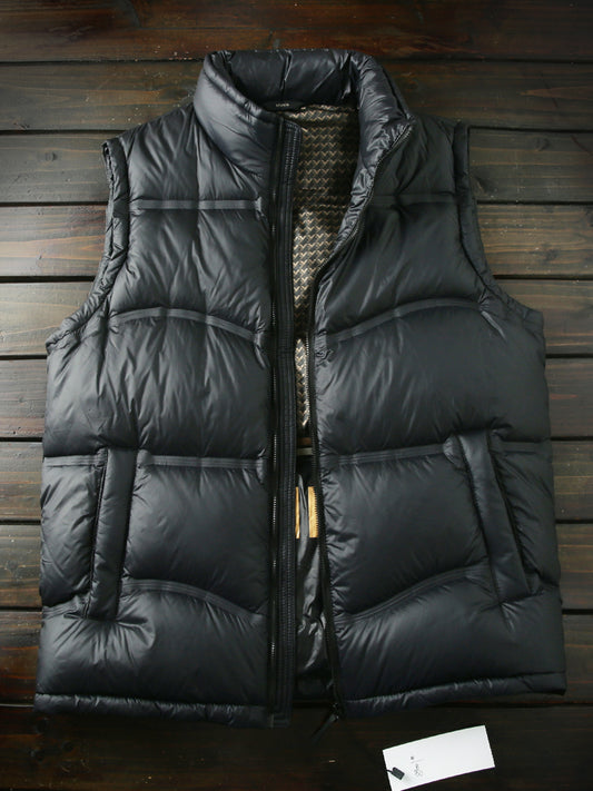 Men's 90% White Duck Down Stand Collar Vest - Autumn Winter Fully Glued High-Fluffiness Warm Jacket