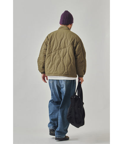 Stand Collar Cotton Padded Jacket - Large Pocket Thick Winter Coat (Men)