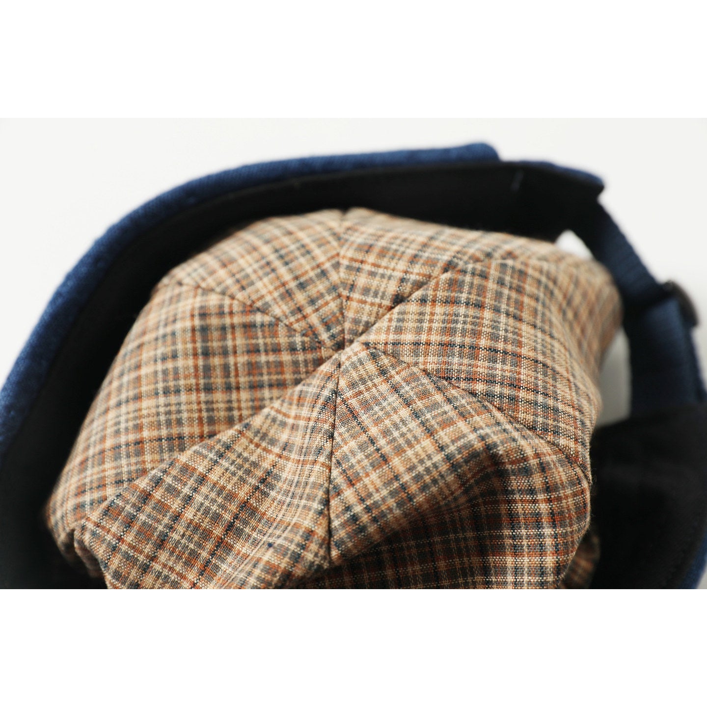 Nissan Sashiko Fabric Sashiko Embroidery Beanie Unisex Hat Blue Cotton Adjustable All-Season Landlord Hat – Japanese vintage | yamalin clothes | Yamalinclothes