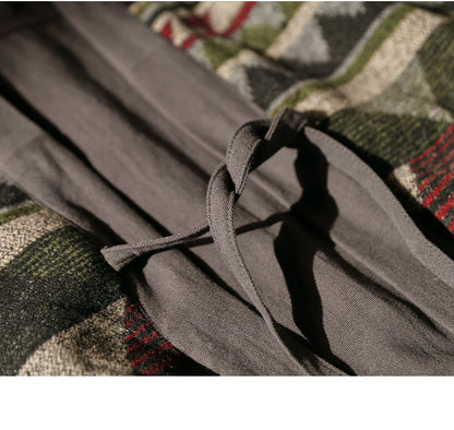 Men's Japanese Retro Reversible Cotton Robe Cardigan