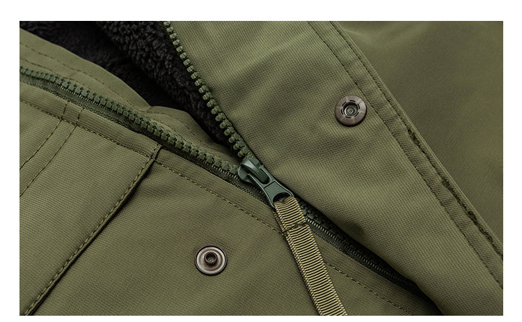 Japanese Style Trendy Brand Lamb Wool Stand Collar Cotton Jacket Men Winter Trendy Brand Couple Loose Thickened Warm Workwear Cotton Coat Jacket