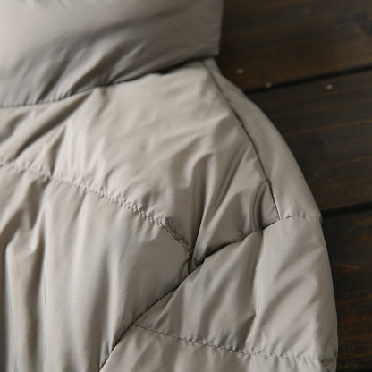 Men's Plus Size Lightweight High-Fluffy Down Jacket - Winter Stand Collar Warm Export Overstock Coat