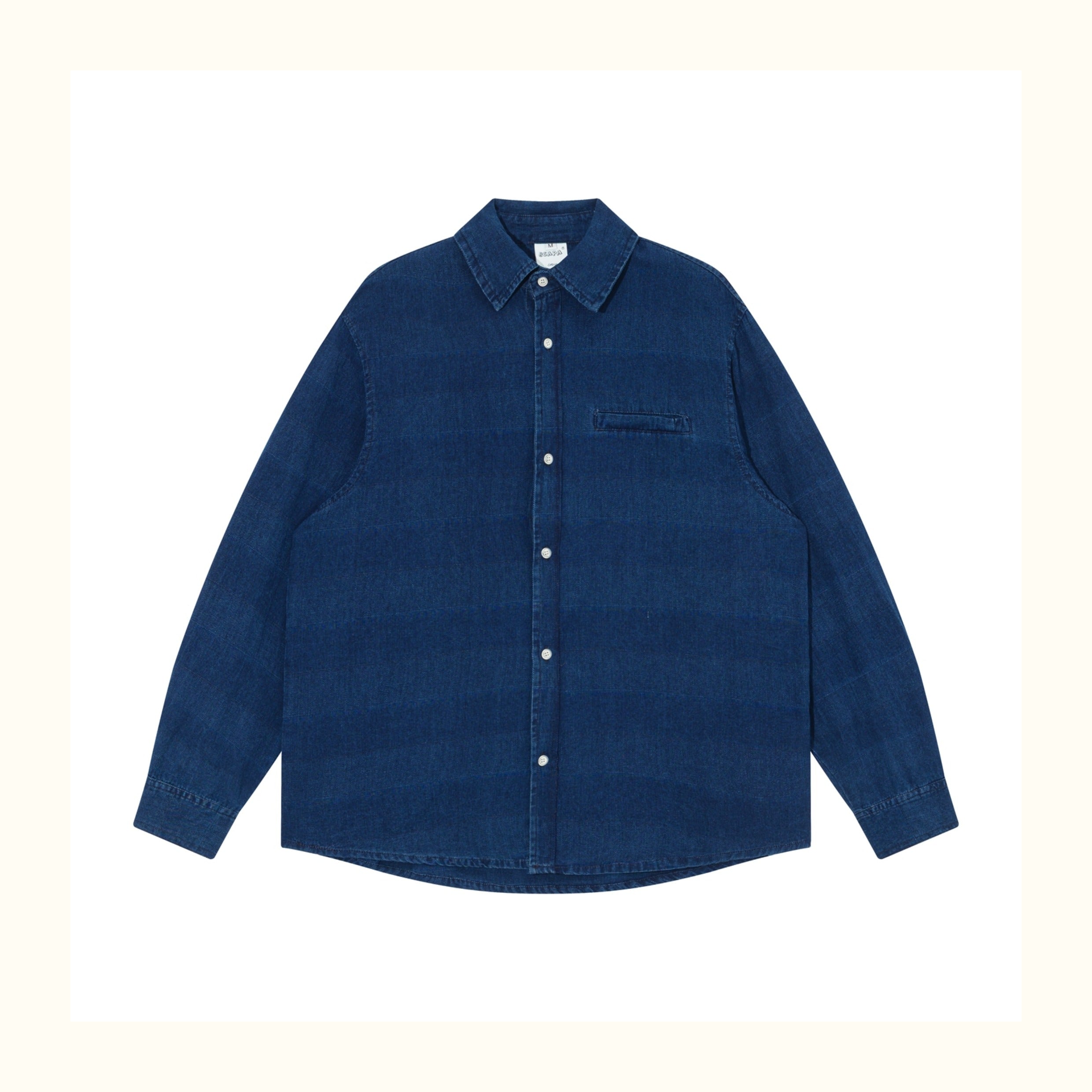 Vintage Dyed Oversized Denim Shirt — Loose Casual Drop-Shoulder for Men & Women