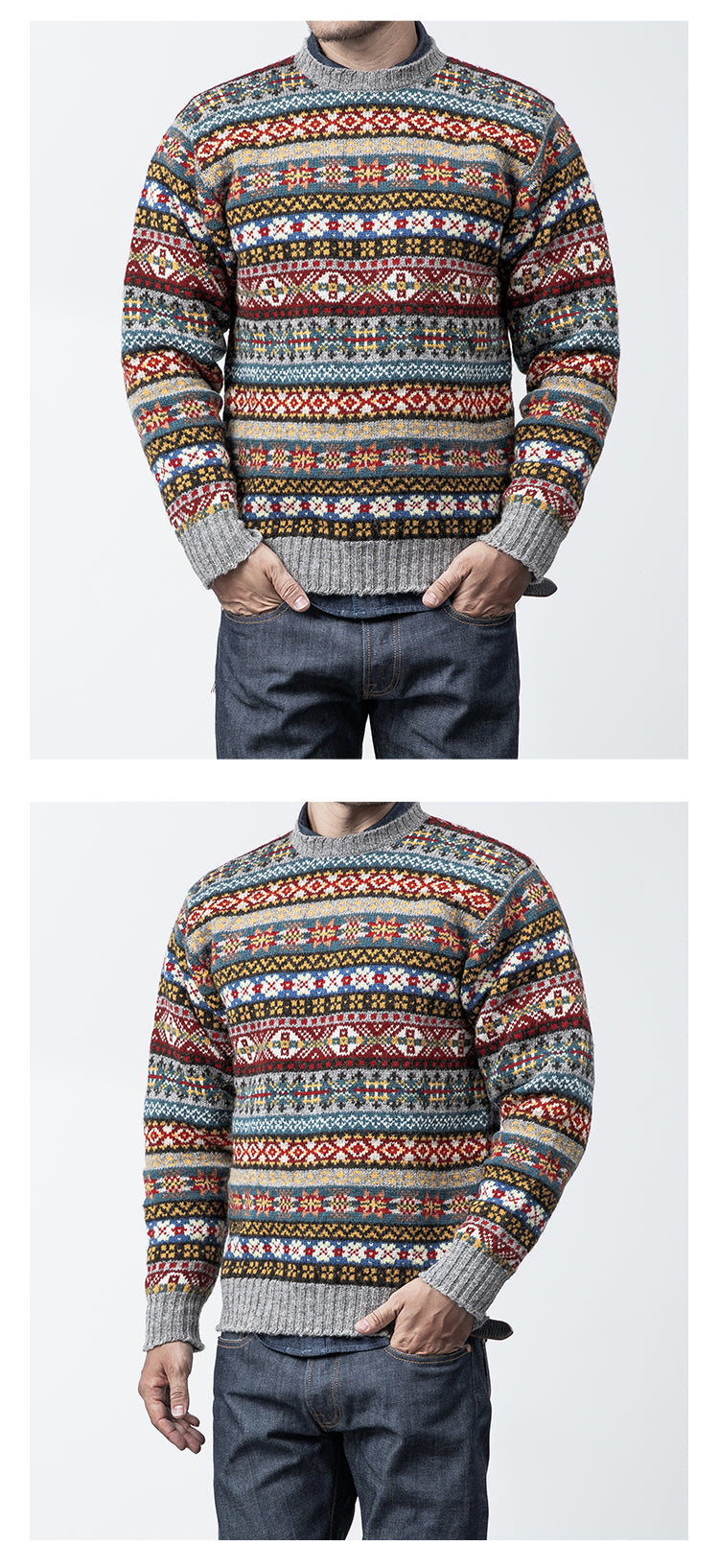 Jamiesons 130-Year Fair Isle Wool Sweater – Scottish Heritage Knit (Unisex)