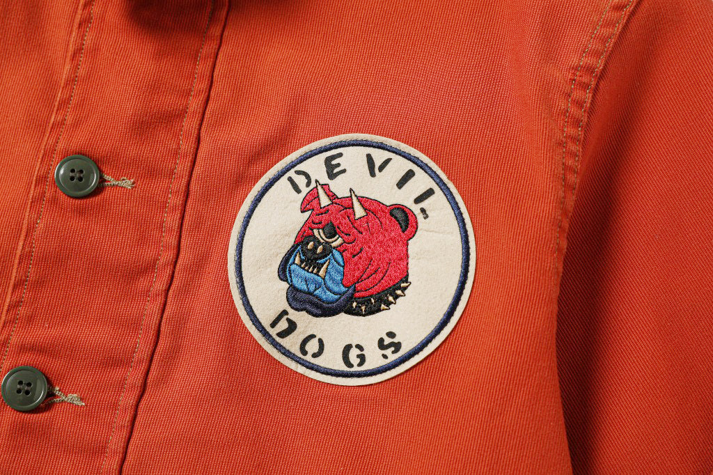 Heavy Washed Vintage N1 Deck Jacket Jungle Cloth Hellhound Jacket Turn-down Collar Retro Khaki