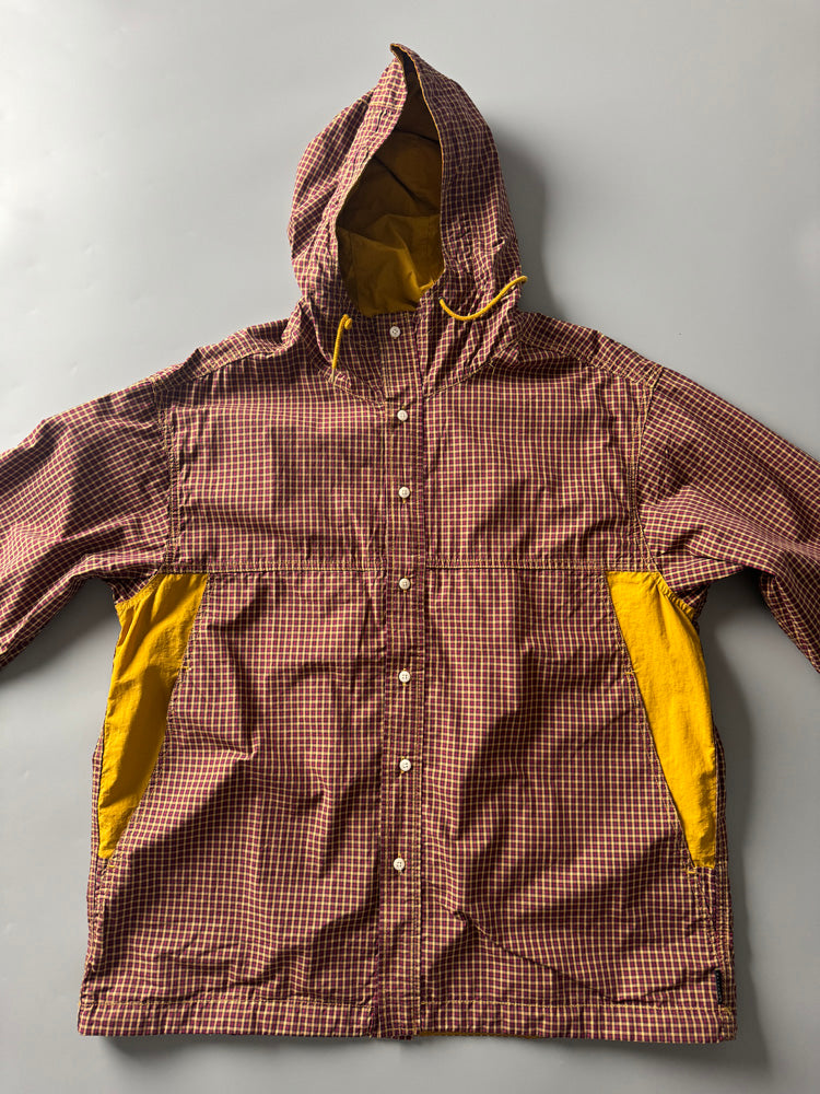 Mountain Style Camping Outdoor Jacket Spring Summer New Hooded Plaid Loose Casual Yarn-Dyed Men's Coat Top