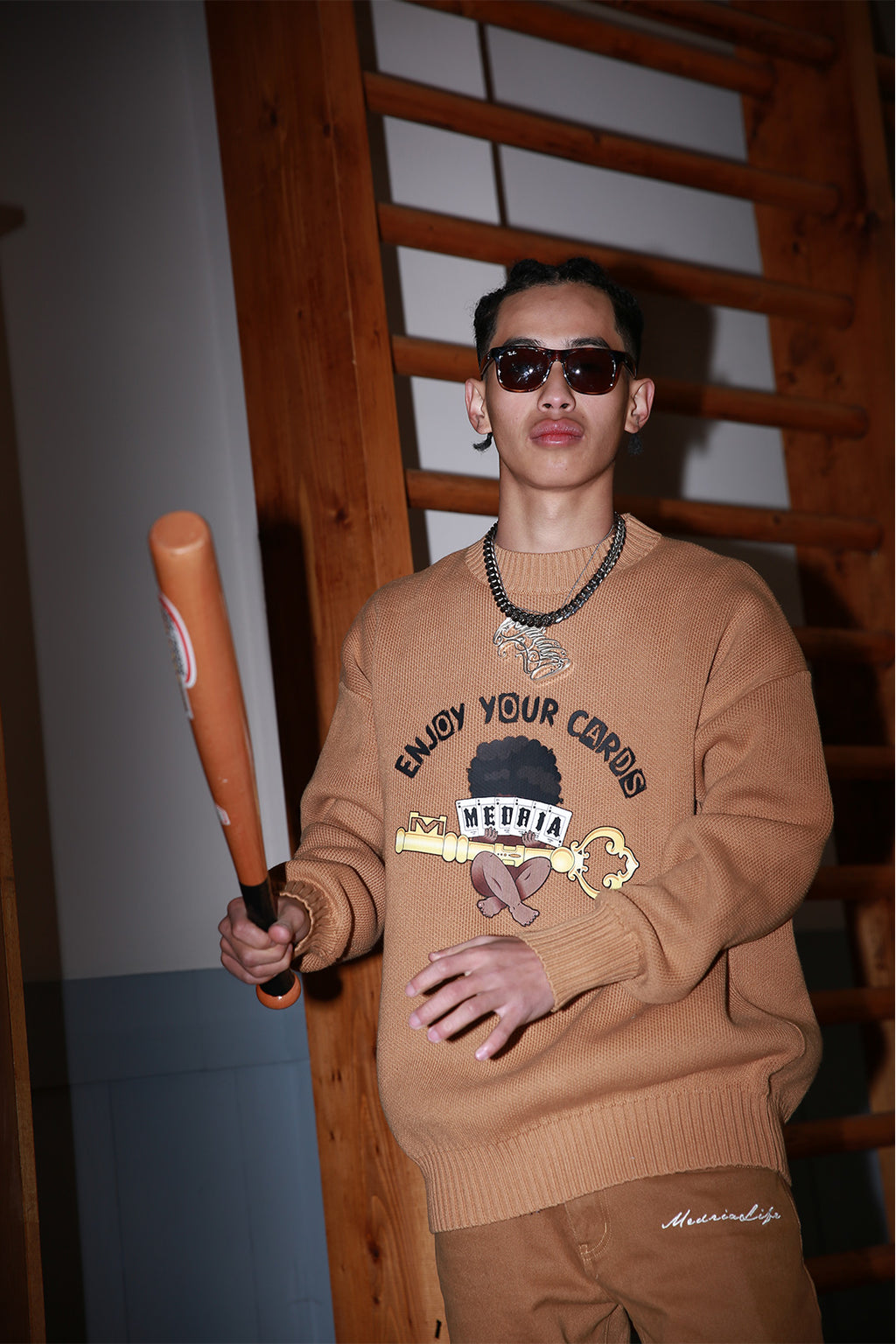 MEDRIA Autumn Winter Trendy Brand Street New Casual Warm Sweater Men Thick Loose Round Neck Couple Knitted Sweater