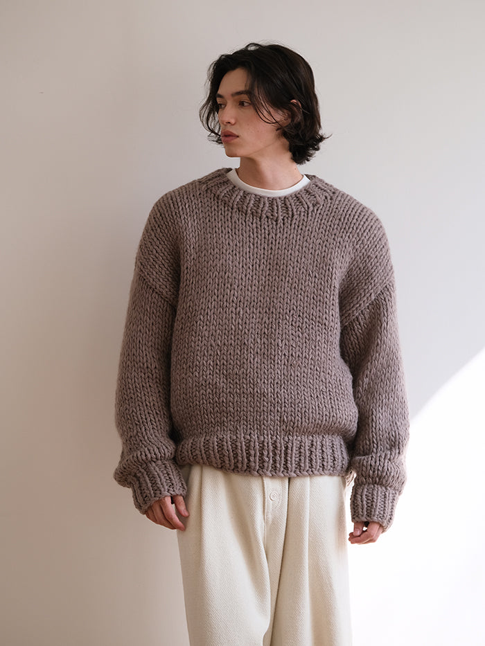 Coke Life Carpem Winter Nordic Iceland Wool Sweater - Handmade Thick-Knit Loose Lazy Top