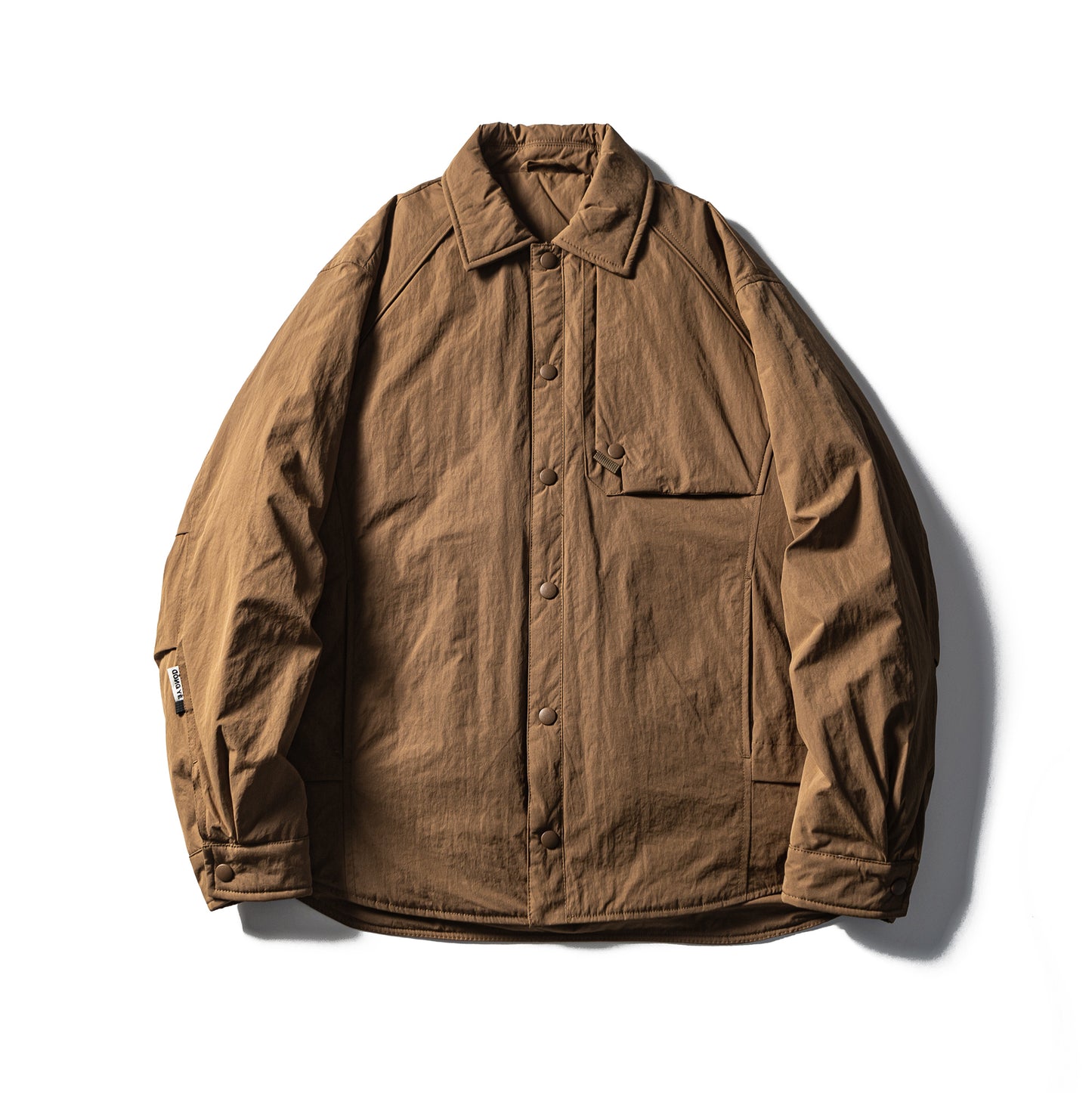 Men's Japanese Style Lightweight Down Jacket - 90% White Duck Down Loose Lapel Solid Color Workwear Coat