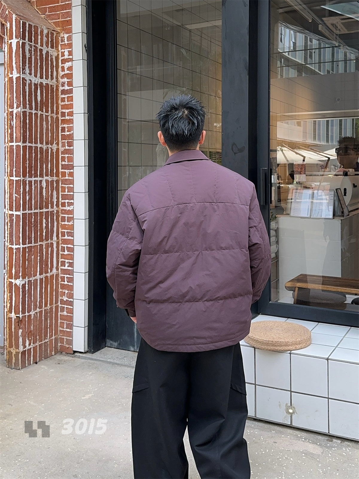 Men's 2025 Japanese Trendy Down Jacket - Solid Color Lapel Lightweight Loose Casual Youth Versatile Coat