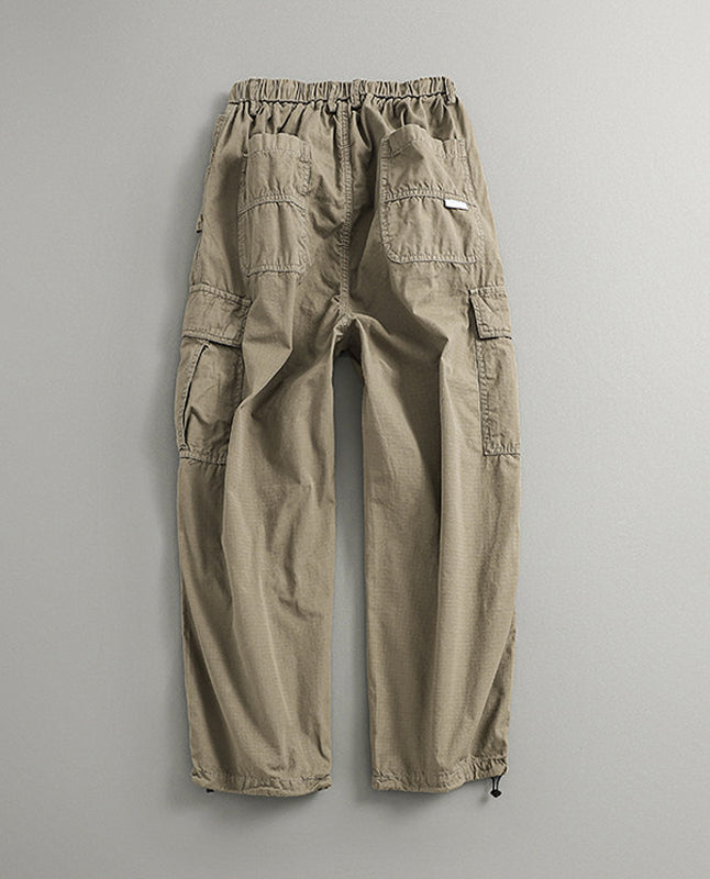 Camo Multi-Pocket Loose Straight Cargo Pants – Japanese Vintage Unisex – Pants | japanese streetwear | vintage workwear | unisex | Yamalinclothes