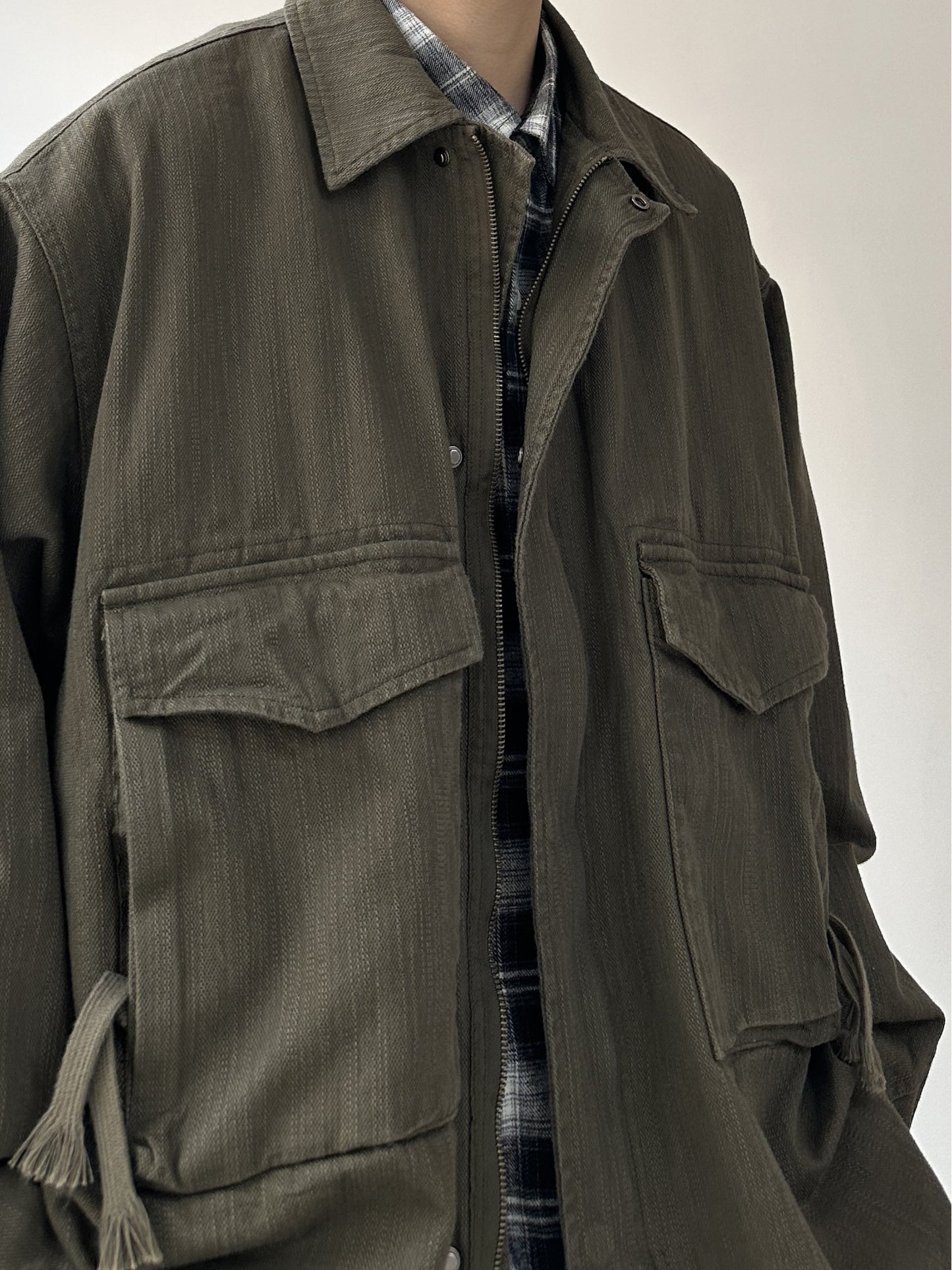 Japanese Vintage Cargo Lapel Jacket – Loose Unisex Spring Autumn – Japanese vintage | yamalin clothes | Yamalinclothes
