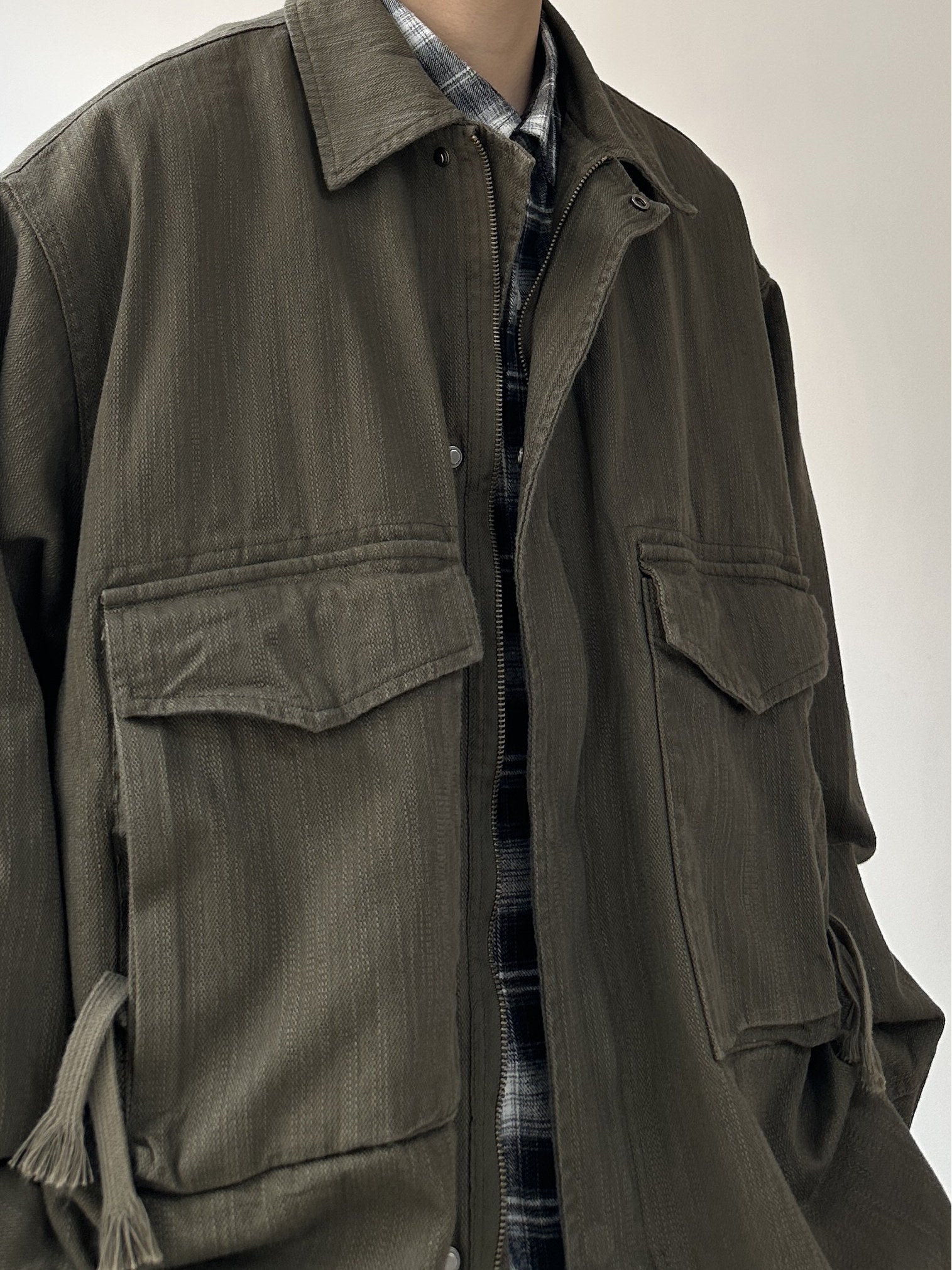 Japanese Vintage Cargo Lapel Jacket – Loose Unisex Spring Autumn – Japanese vintage | yamalin clothes | Yamalinclothes