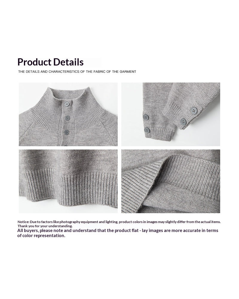High Neck Knit Pullover – Loose Short Sweater Women – Japanese vintage | yamalin clothes | Yamalinclothes