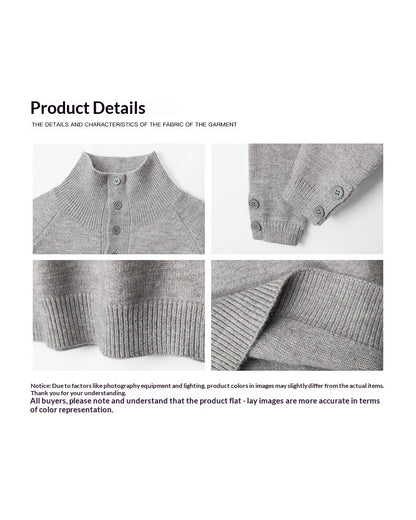 High Neck Knit Pullover – Loose Short Sweater Women – Japanese vintage | yamalin clothes | Yamalinclothes